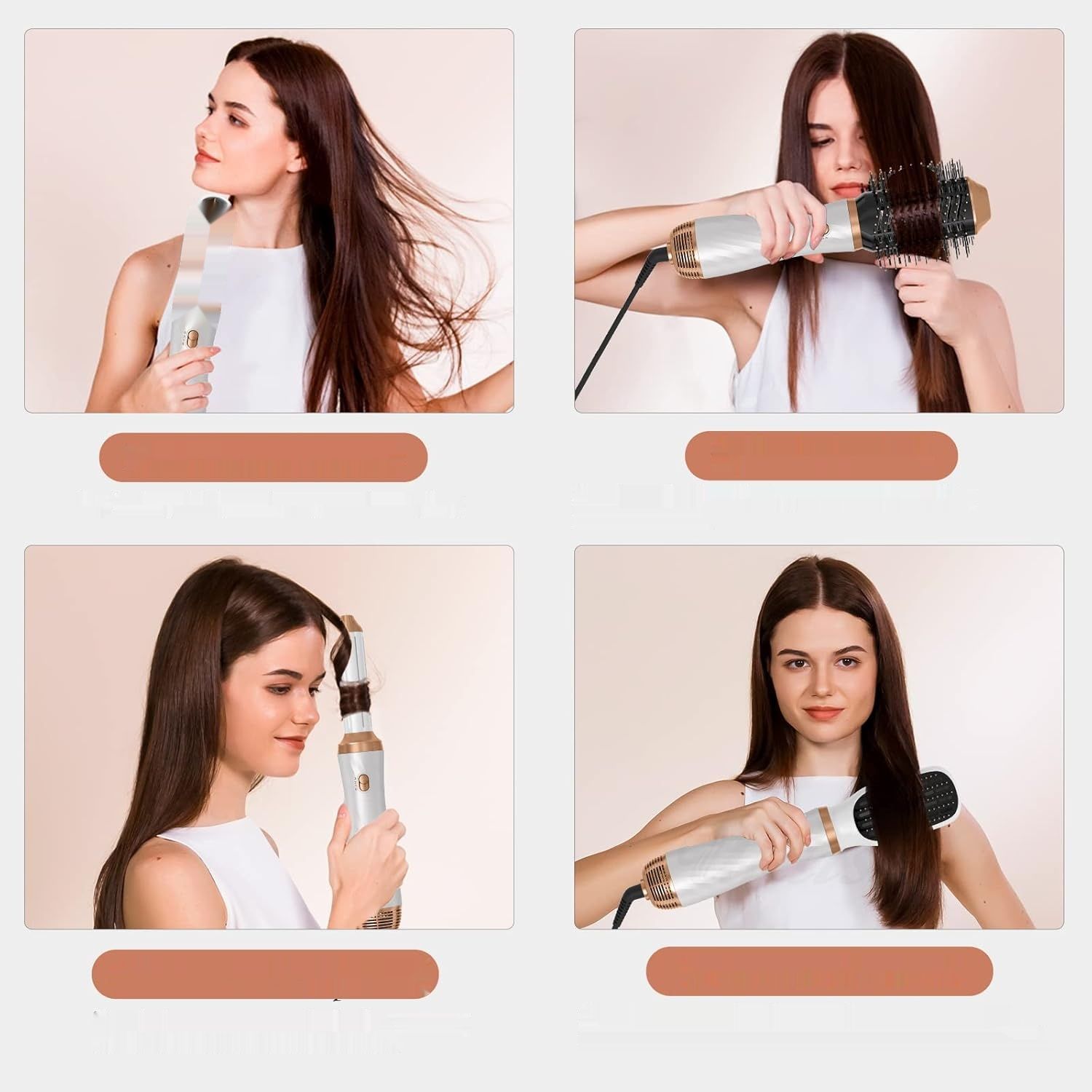 UKLISS 6 w 1 Stylizator do Włosów, Suszarka 1000 W z Okrągłą Szczotką