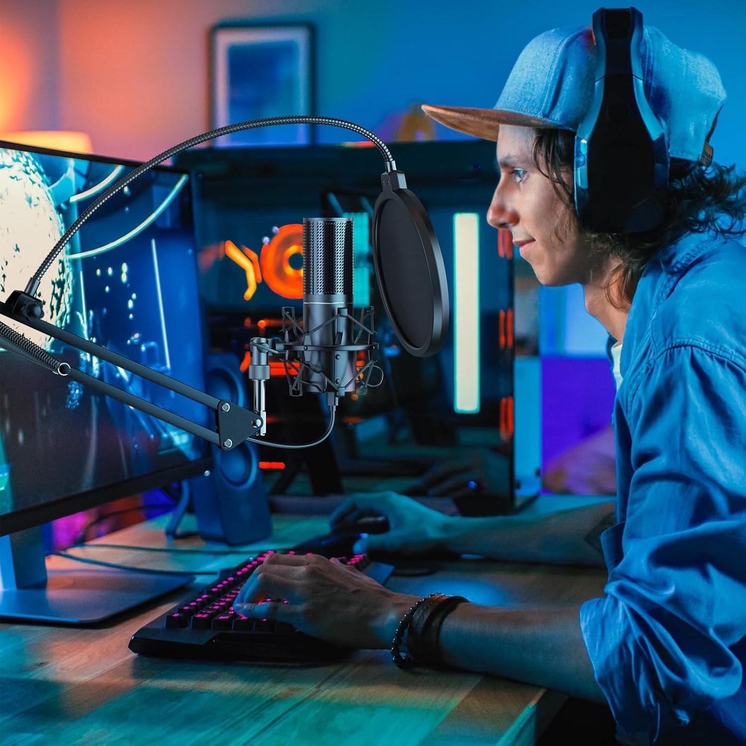 Mikrofon do Gier USB TONOR Q9, do Podcastów, Nagrywania i Streamingu