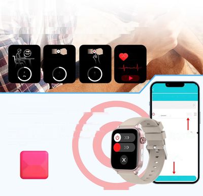 2024 Smartwatch EKG/SOS/BMI/Sen, 1,96" Monitor serca, SpO2, 100+ sport, IP68
