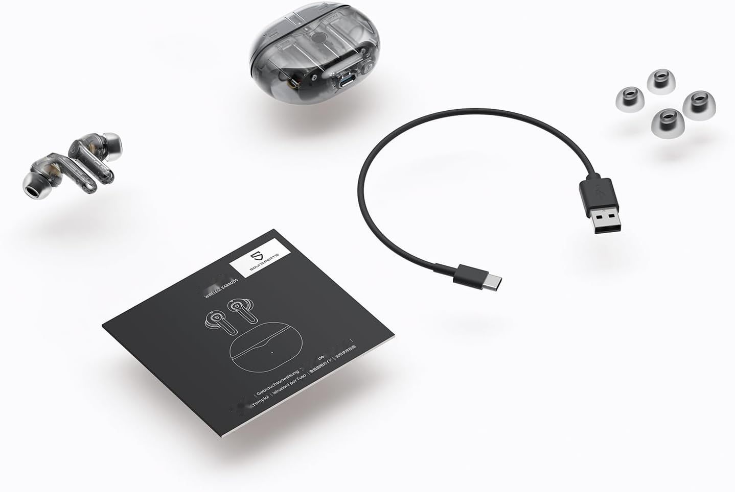 SoundPEATS Air4 Pro Słuchawki Bluetooth 5.3 ANC, 6 mikrofonów, 26 godzin