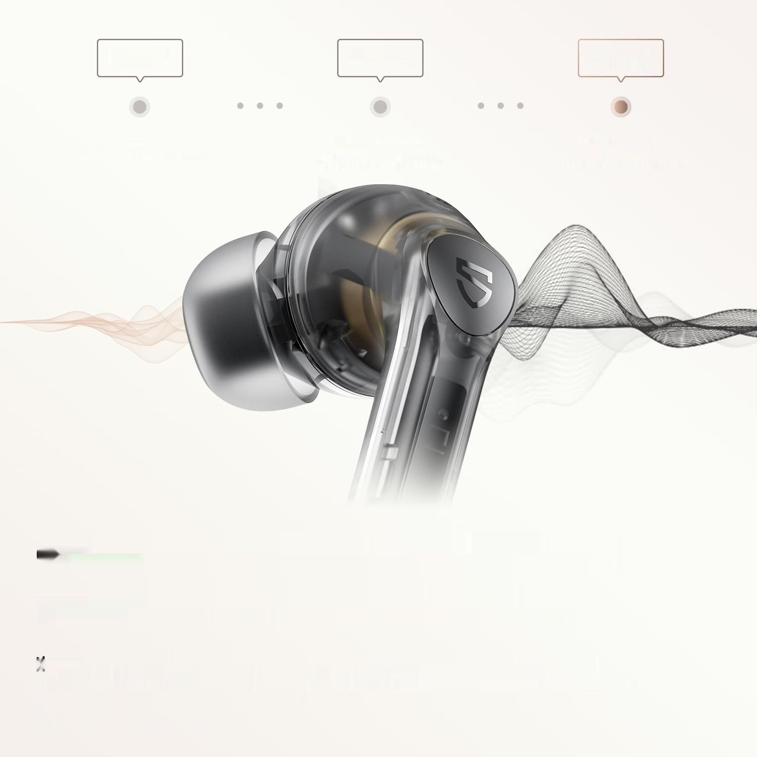 SoundPEATS Air4 Pro Słuchawki Bluetooth 5.3 ANC, 6 mikrofonów, 26 godzin