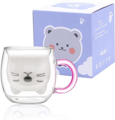 SHENDONG Uroczy Kubek z Kotem 8,5 oz (Różowe Ucho)