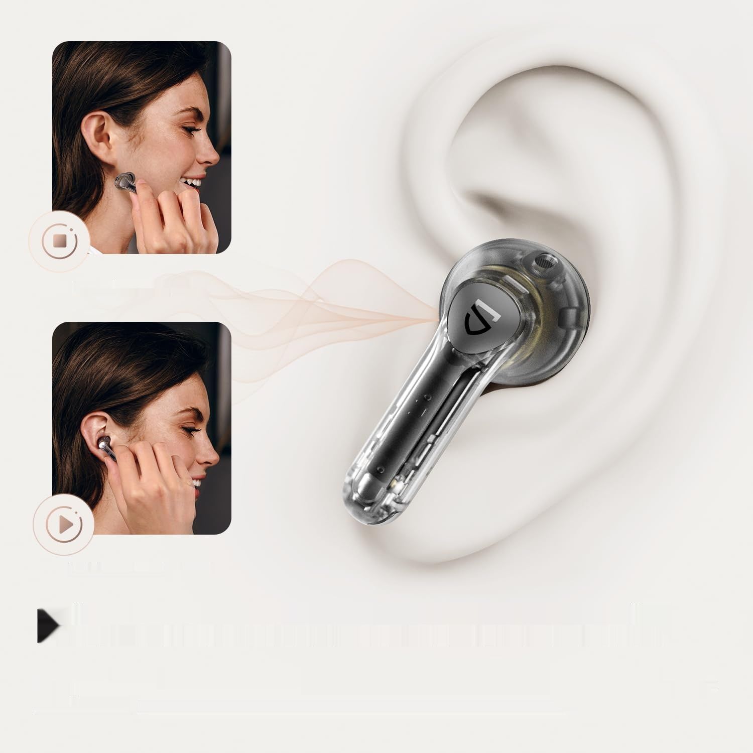SoundPEATS Air4 Pro Słuchawki Bluetooth 5.3 ANC, 6 mikrofonów, 26 godzin