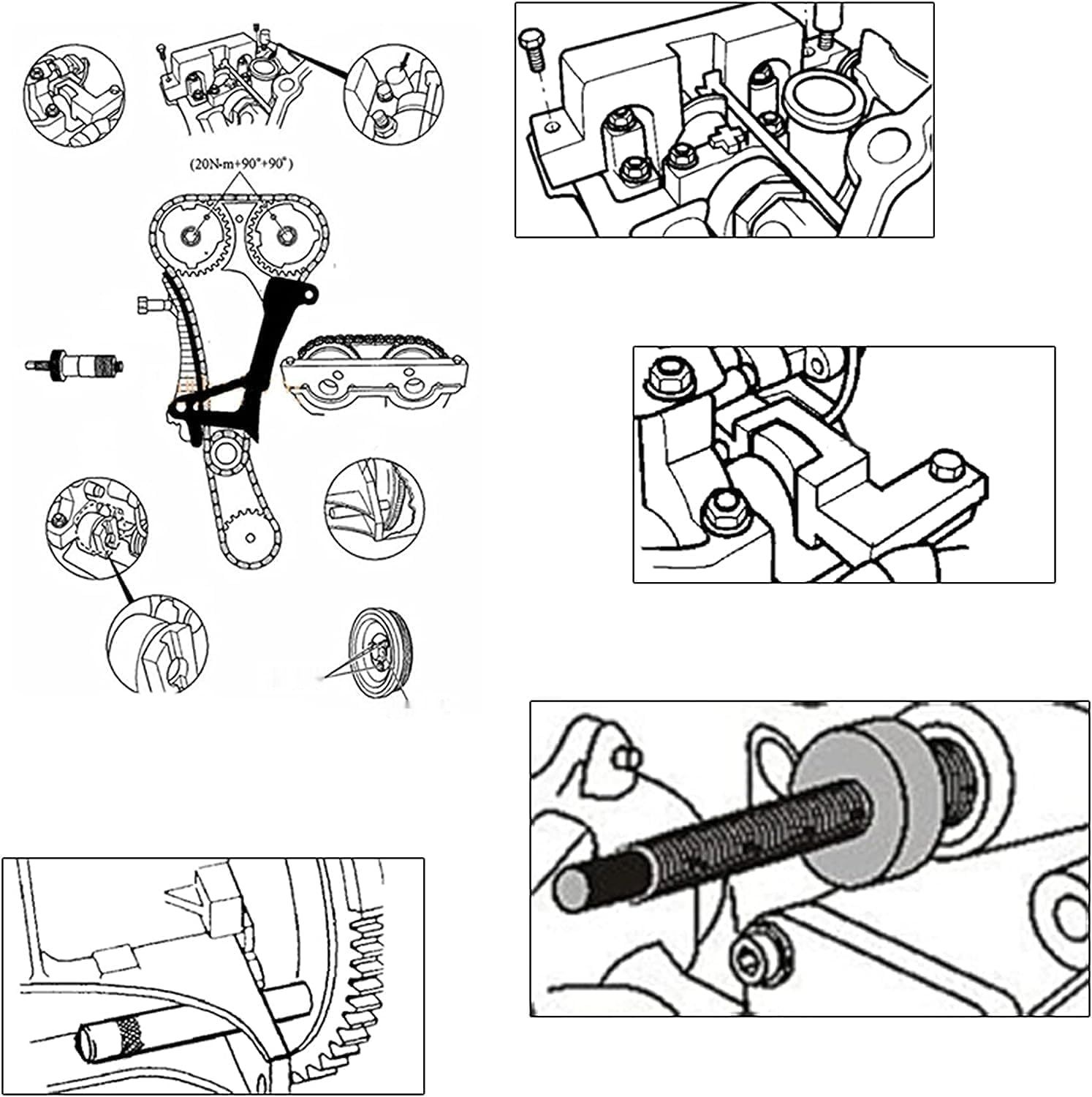 ZKTOOL Zestaw narzędzi do blokowania wałka BMW Z4 318i 320i 316i 118i N42 N46