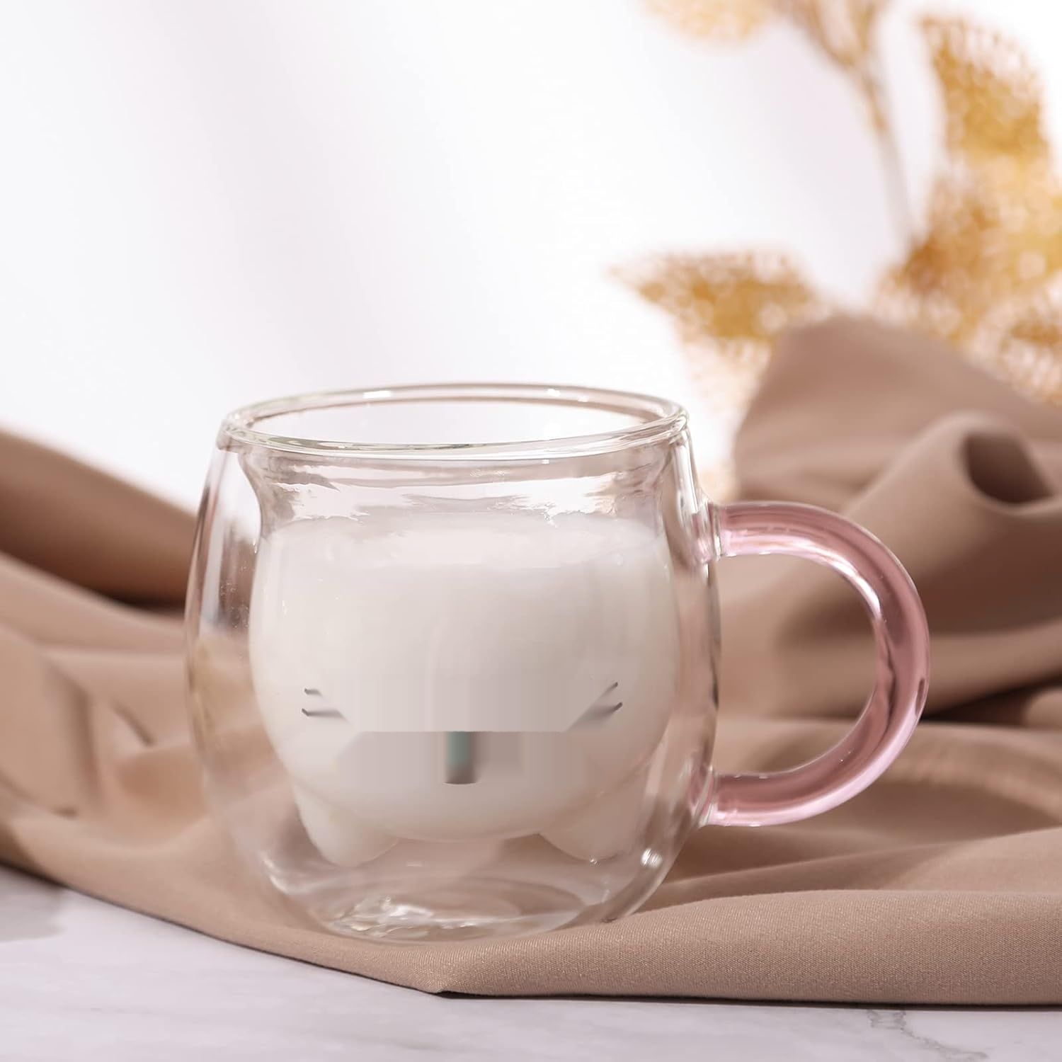 SHENDONG Uroczy Kubek z Kotem 8,5 oz (Różowe Ucho)