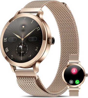 Smartwatch damski z funkcją telefonu, AMOLED 1,1&quot;, IP68, 114 trybów sportowych.