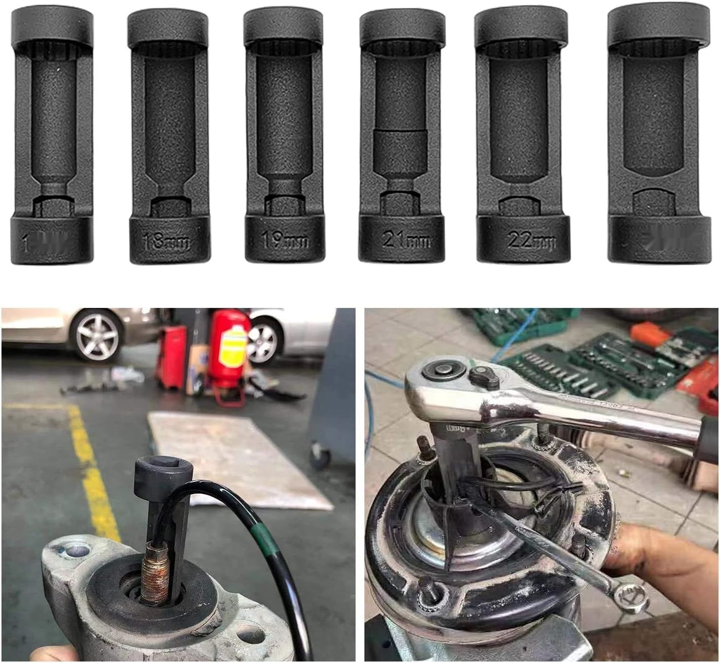 ZKTOOL Gniazdo nakrętki rozpórkowej 16-24 mm 12-punktowe 1/2&quot; 9 szt.