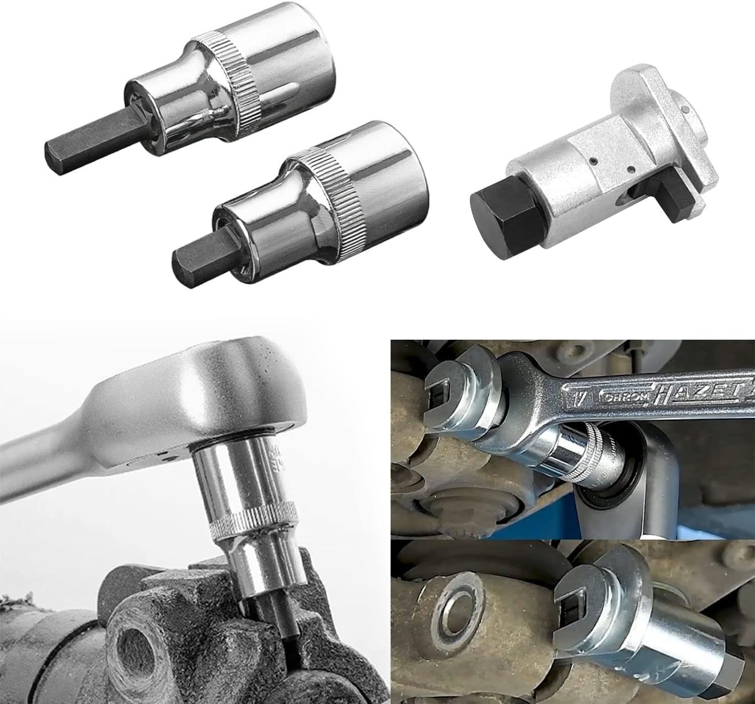 ZKTOOL Gniazdo nakrętki rozpórkowej 16-24 mm 12-punktowe 1/2&quot; 9 szt.