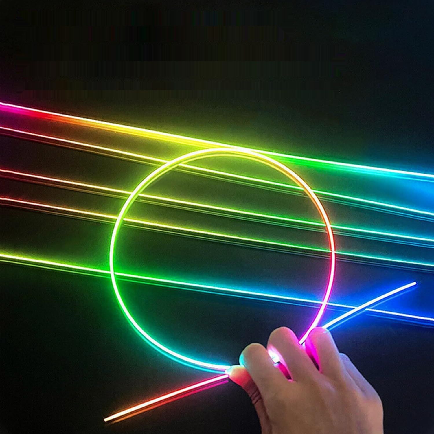 18 w 1 HMYC 128 LED, Akrylowe paski RGB, Sterowanie aplikacją, Neonowe oświetlenie