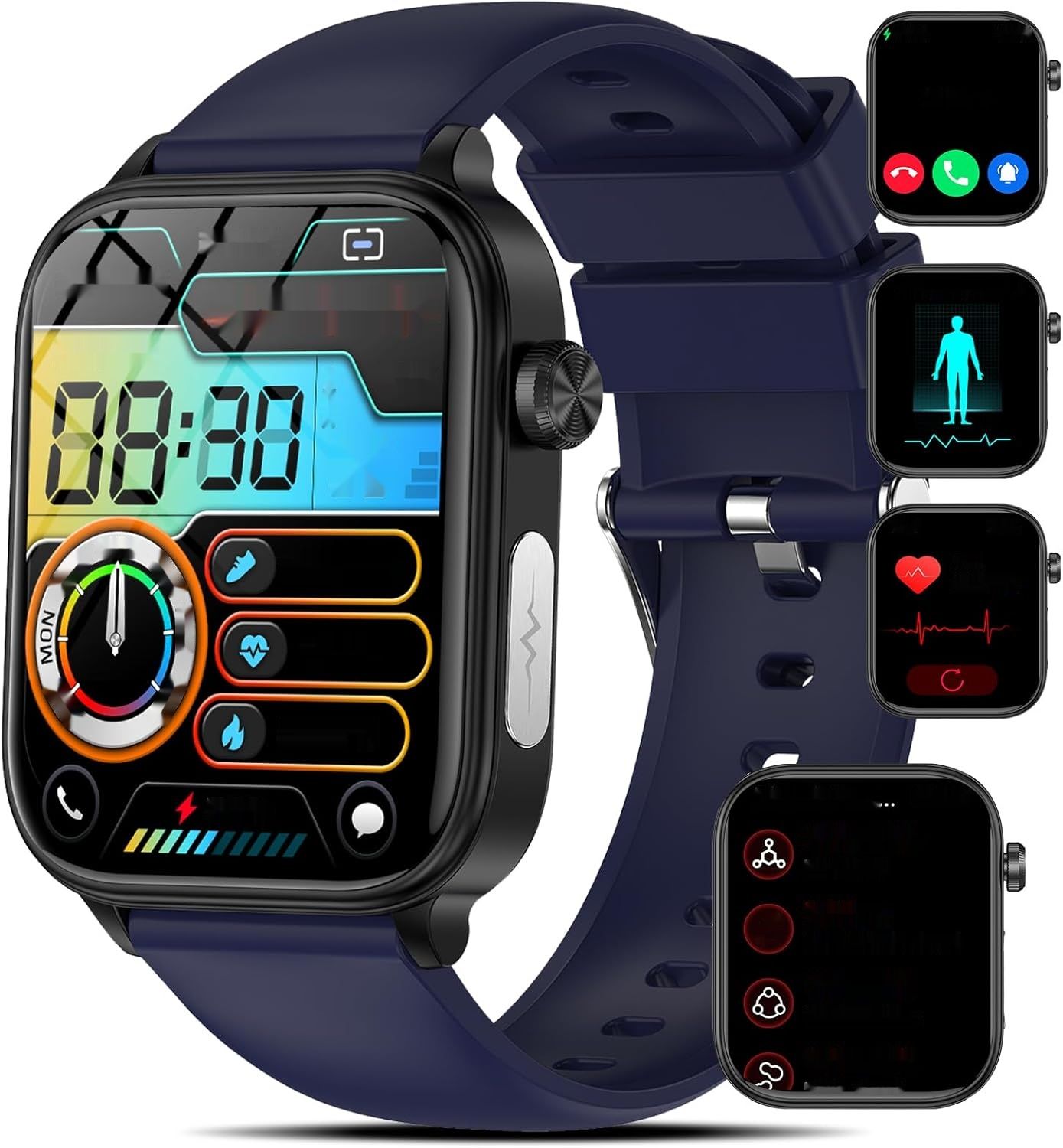 Inteligentny Zegarek ECG 2024, 1.96&quot; Smartwatch, IP68 Android iOS