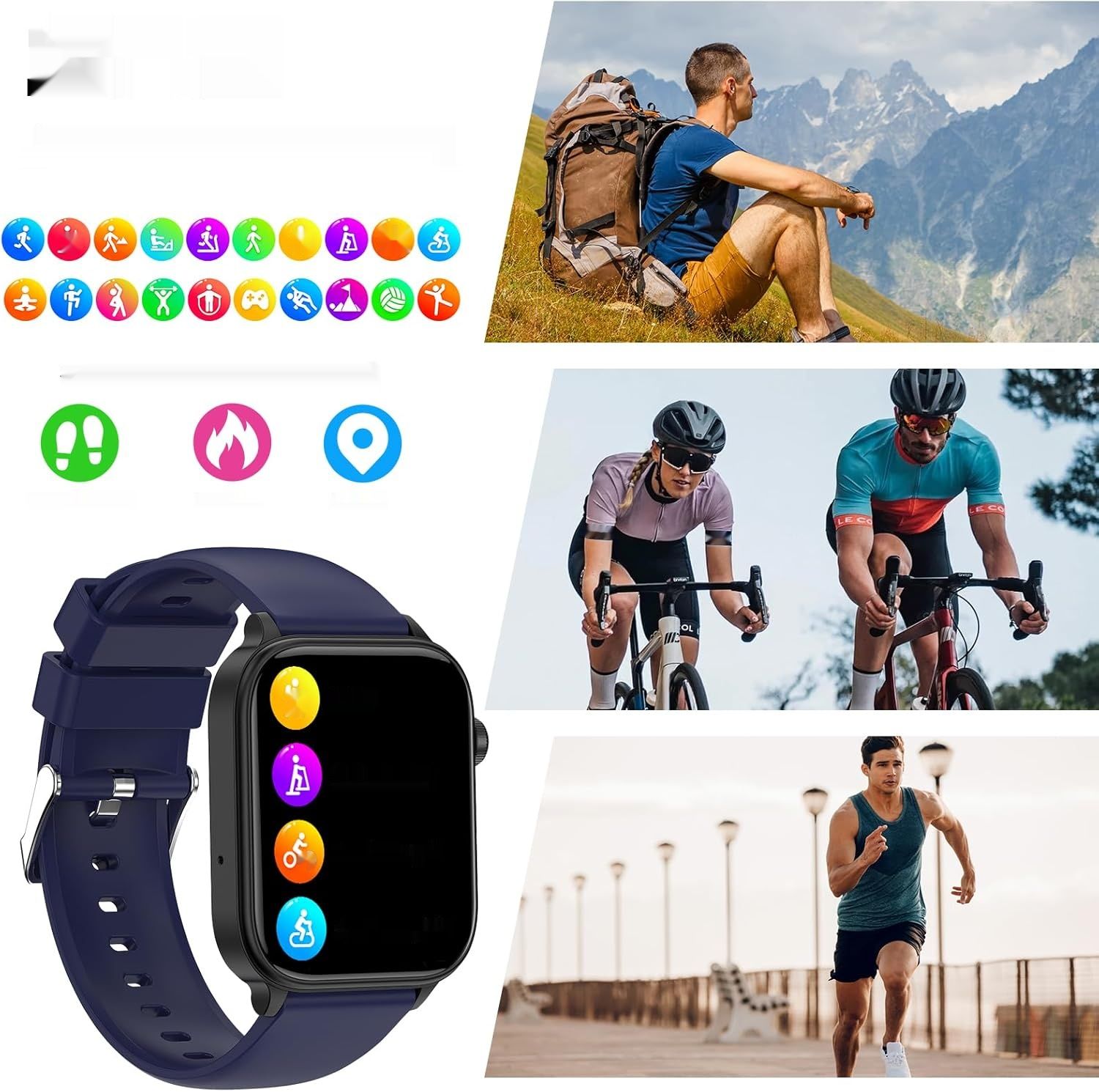 Inteligentny Zegarek ECG 2024, 1.96&quot; Smartwatch, IP68 Android iOS