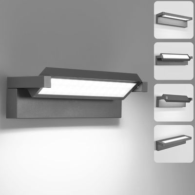 LED Aplikacja Ścienna 36W, Kinkiet IP65 6500K Zimna Biała, Ciemnoszary
