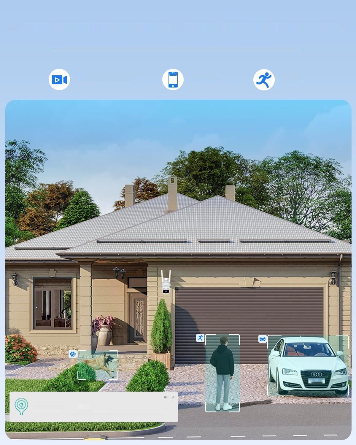 UCOCARE 4MP Kamera Nadzoru WiFi na Zewnątrz z Kartą 32G (2 Sztuki)