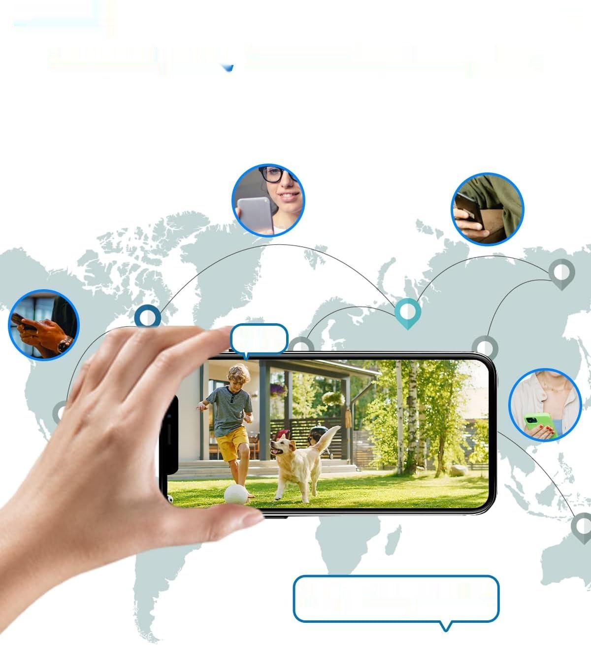 UCOCARE 360° Kamera IP 2K 4MP, śledzenie, wykrywanie ludzi, IP67, nocne widzenie