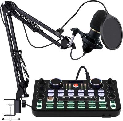 Zestaw do podcastowy Rubehoow: interfejs audio, mikser DJ, mikrofon BM-800.