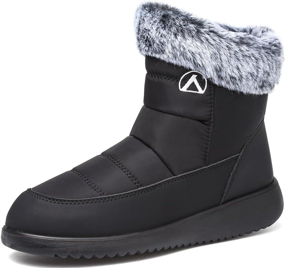 VTASQ Damskie buty zimowe, wodoodporne, ciepłe botki śniegowe.