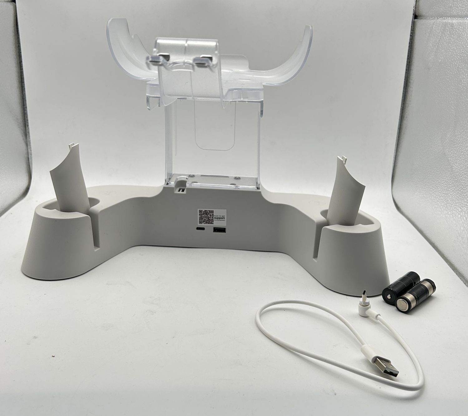 NexiGo Ulepszona stacja ładująca z LED do Oculus Quest 3, biała