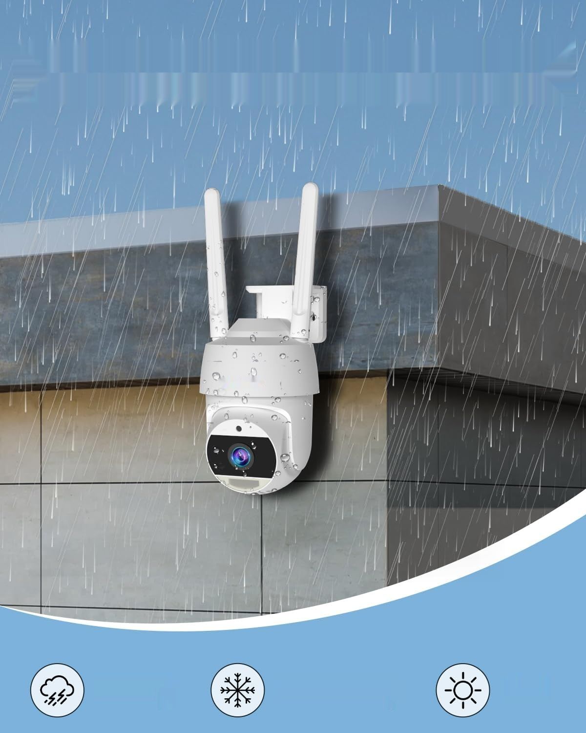 UCOCARE 4MP Kamera Nadzoru WiFi na Zewnątrz z Kartą 32G (2 Sztuki)