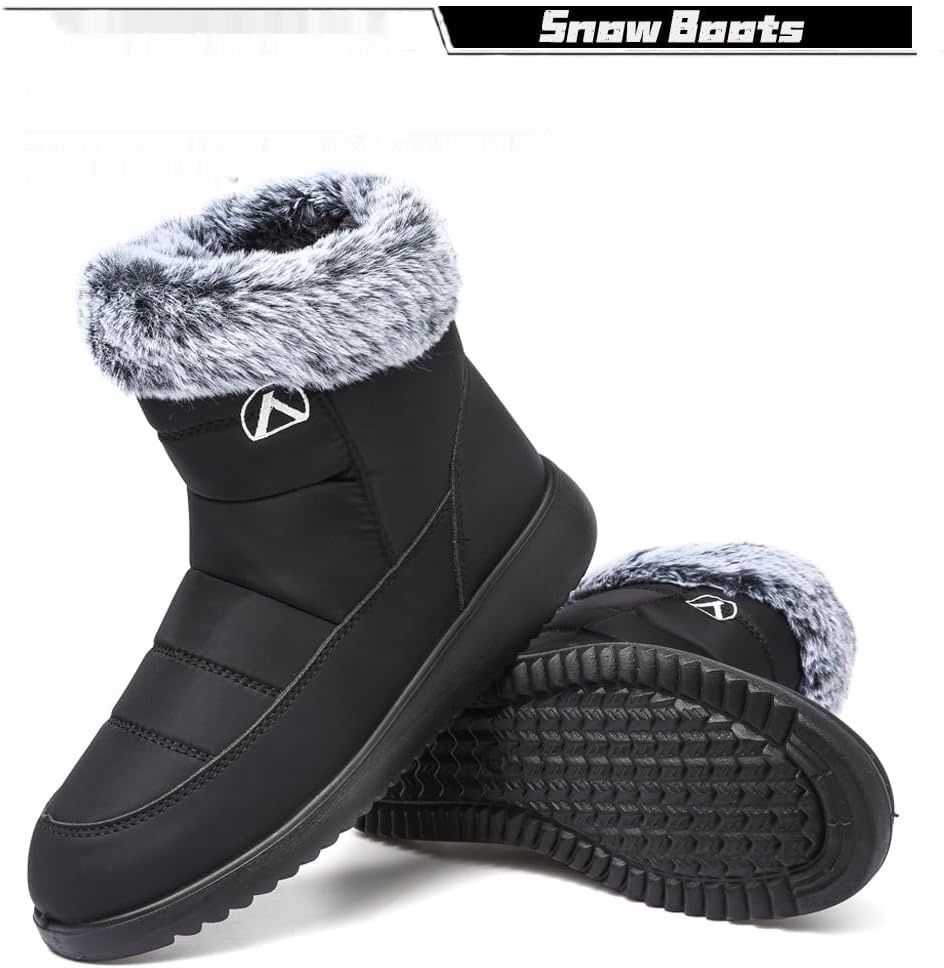 VTASQ Damskie buty zimowe, wodoodporne, ciepłe botki śniegowe.