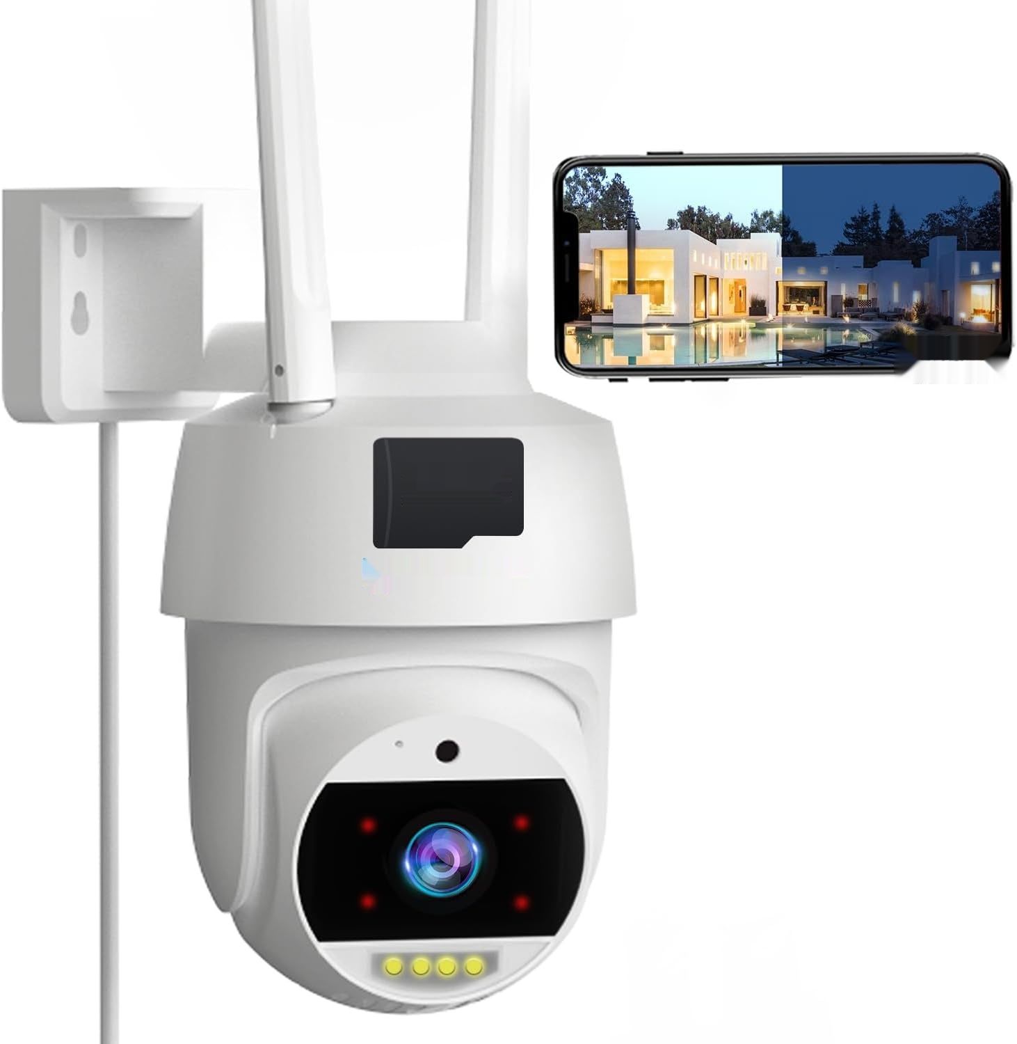 UCOCARE 360° Kamera IP 2K 4MP, śledzenie, wykrywanie ludzi, IP67, nocne widzenie