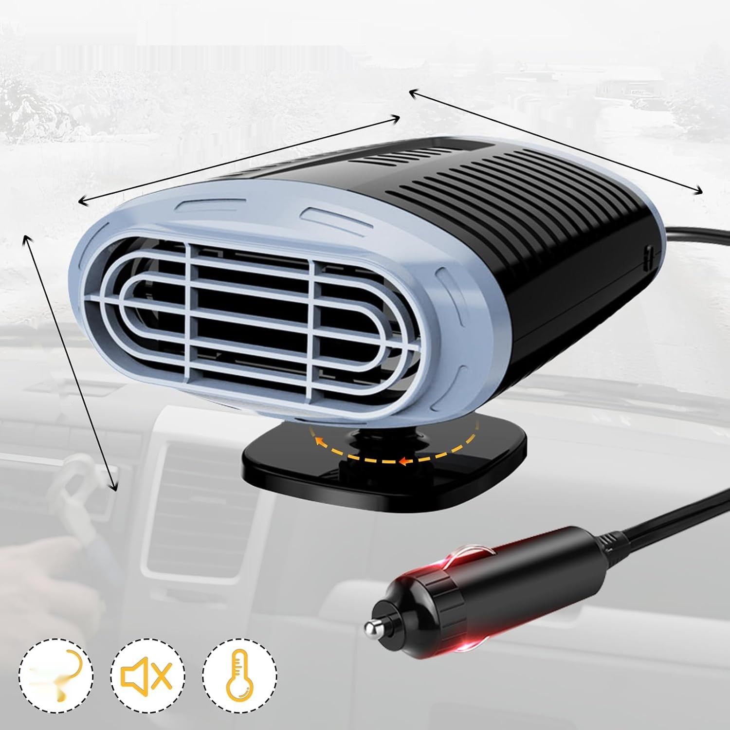Ogrzewacz Samochodowy 200 W 12 V: Przenośny Wentylator Grzewczy, Odmrażacz