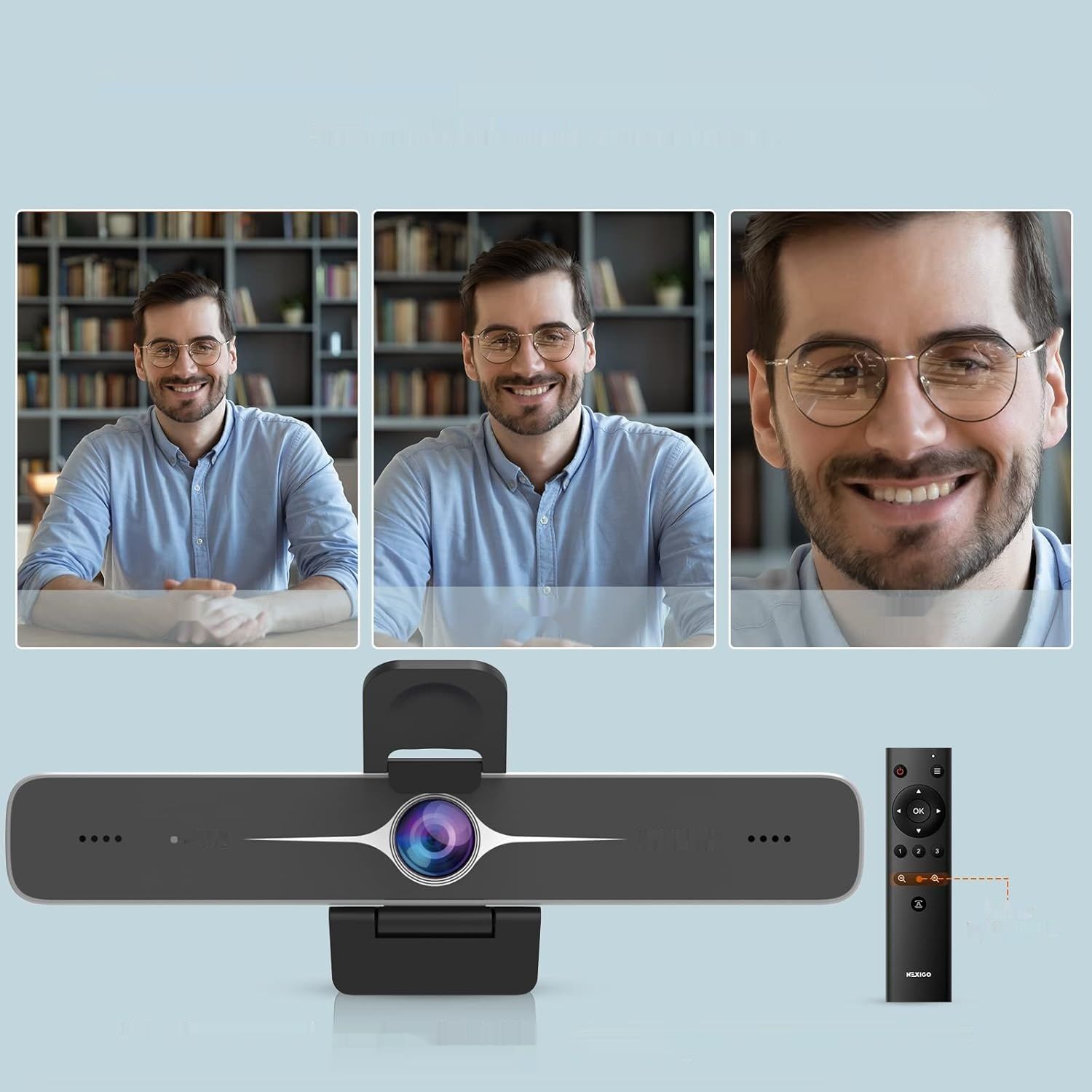 NexiGo Zoom Certyfikat Webkamera N970P 4K, AI, 10x zoom, Sony sensor 8.5