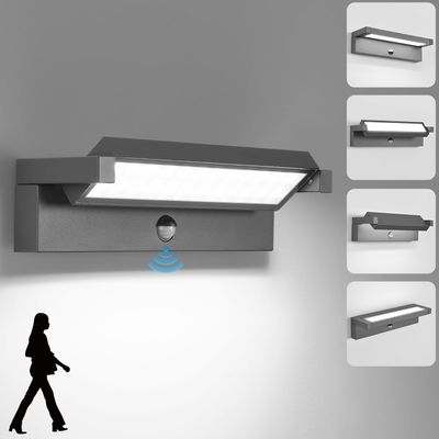 LED Kinkiet Zewnętrzny z Czujnikiem Ruchu, 36W, IP65, 6500K, 350° Obrót.