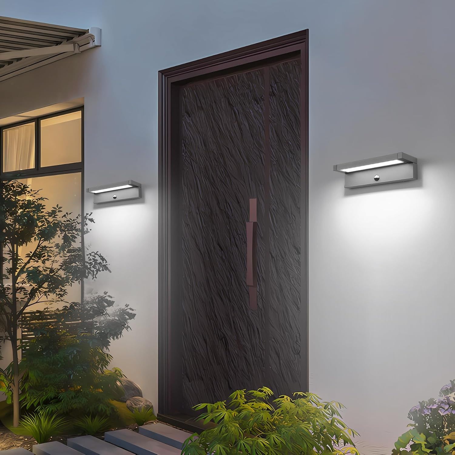 LED Kinkiet Zewnętrzny z Czujnikiem Ruchu, 36W, IP65, 6500K, 350° Obrót.