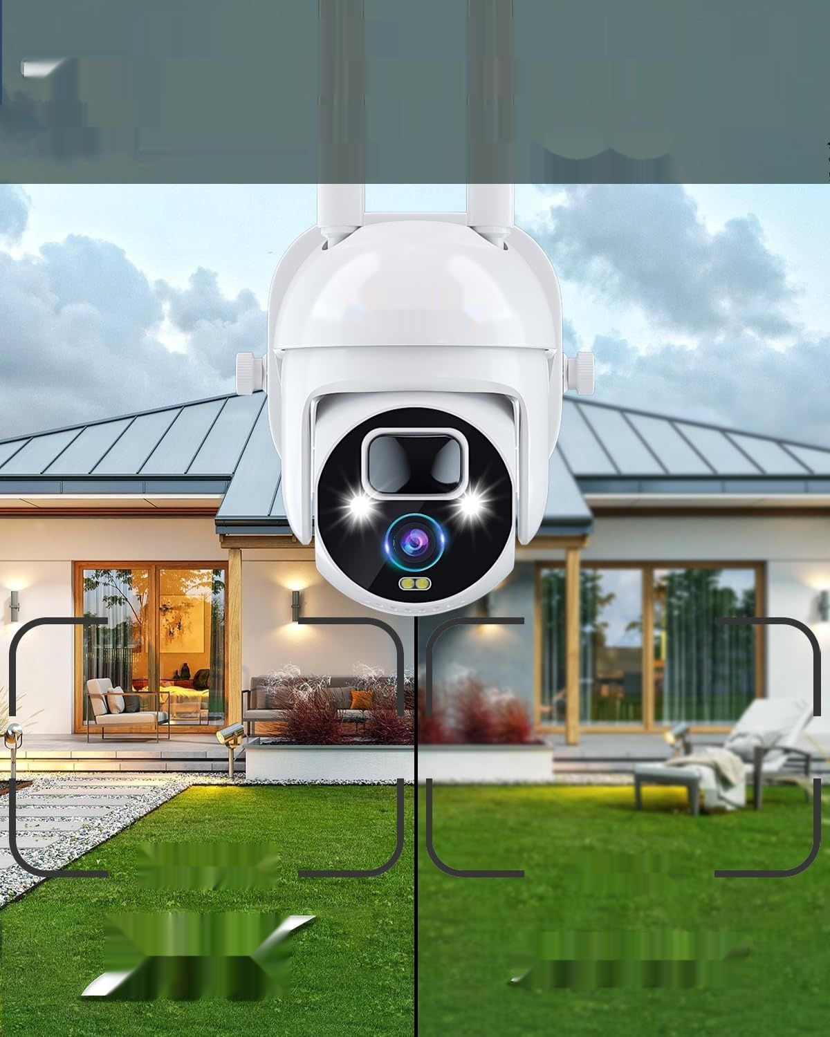 nicezing 4MP Kamera Nadzoru WiFi Zewnętrzna PTZ, AI Detekcja, SD 32GB