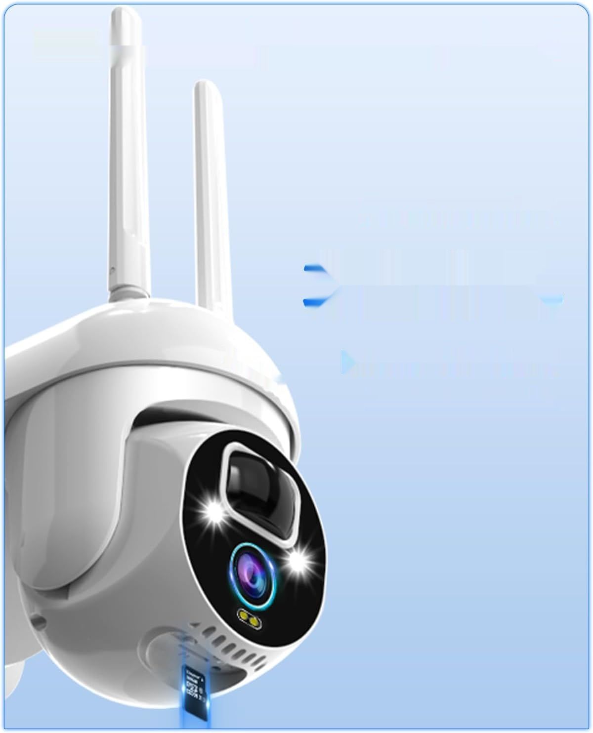 nicezing 4MP Kamera Nadzoru WiFi Zewnętrzna PTZ, AI Detekcja, SD 32GB