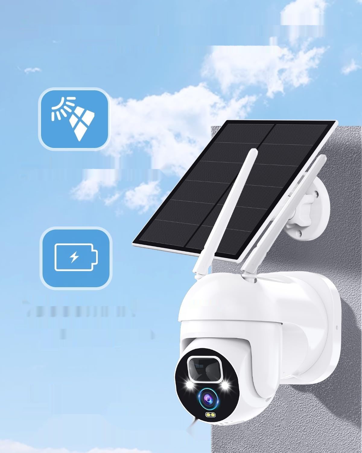 nicezing 4MP Kamera Nadzoru WiFi Zewnętrzna PTZ, AI Detekcja, SD 32GB