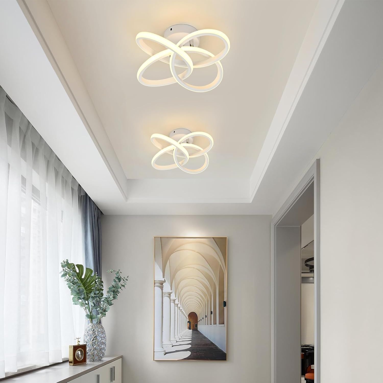 Lampa sufitowa, 36 W LED, 3000 K nowoczesne minimalistyczne oświetlenie.