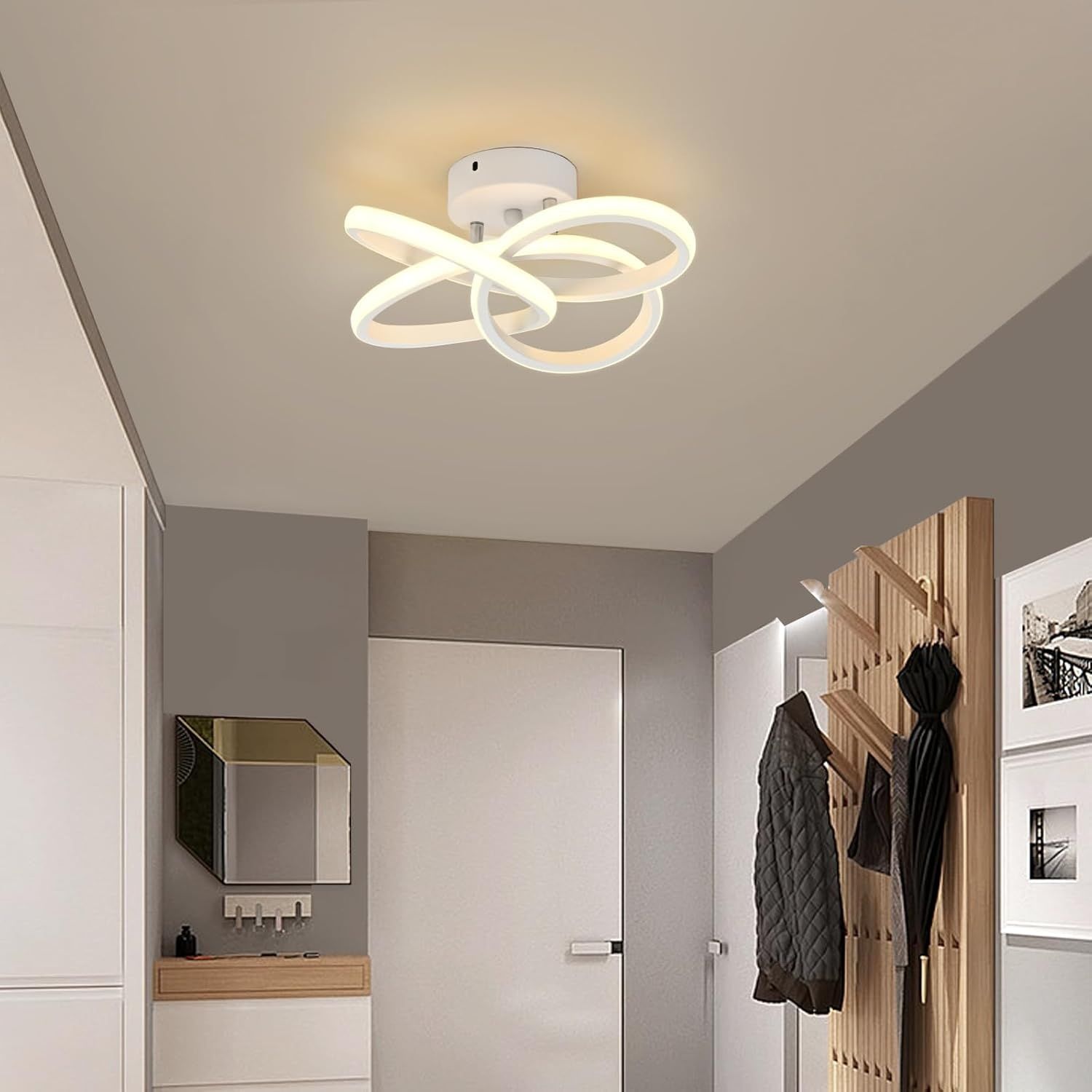 Lampa sufitowa, 36 W LED, 3000 K nowoczesne minimalistyczne oświetlenie.