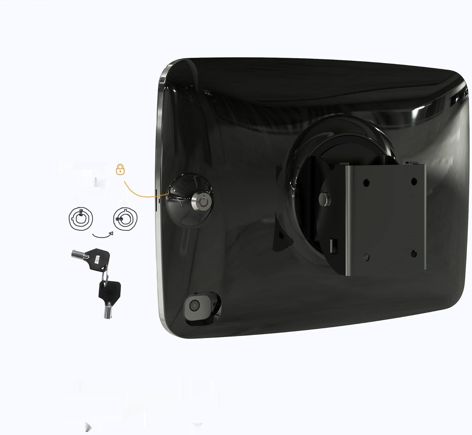Beelta Tablet Uchwyt ścienny do iPada 7/8/9-gen, Antykradzieżowy, Czarny
