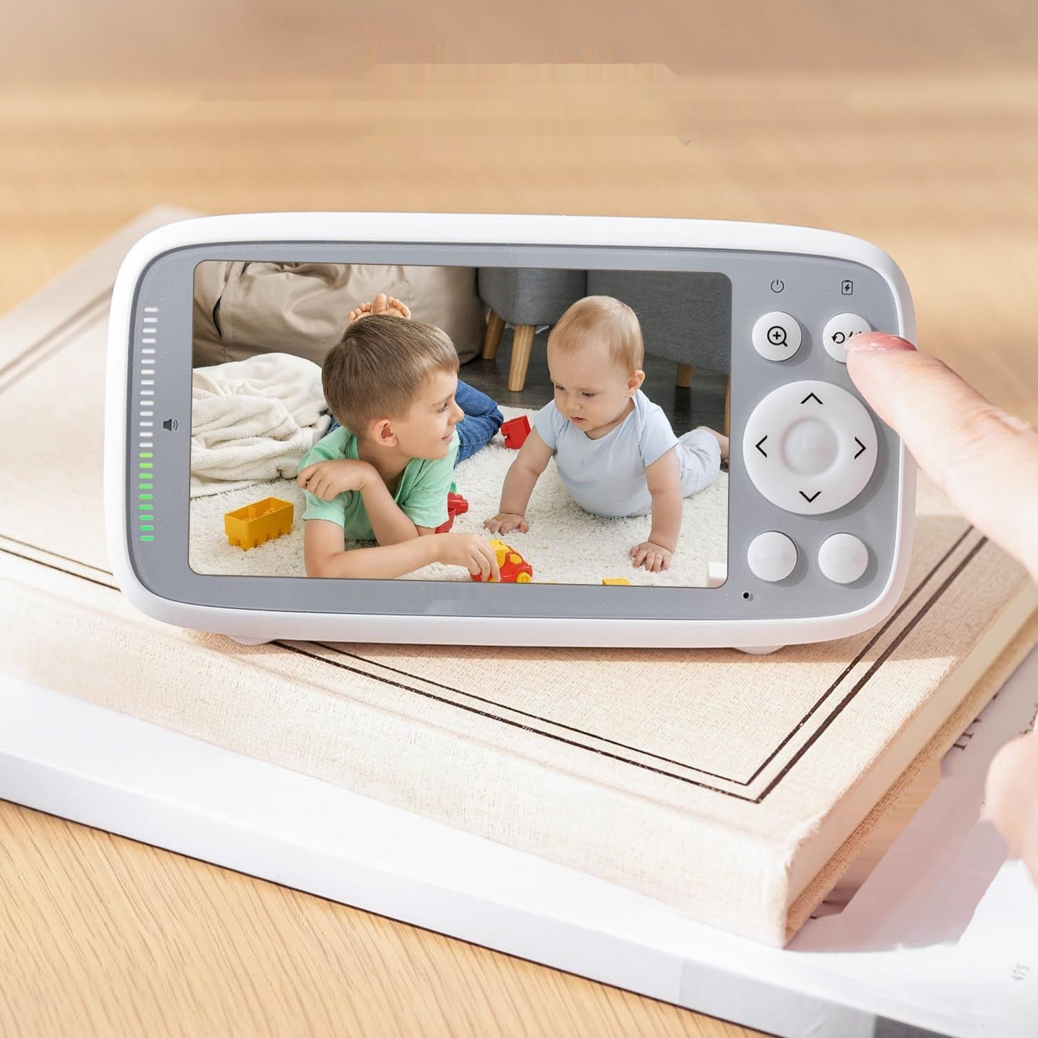 BOIFUN Niania z 2 Kamerami 720P IPS, Zoom 3X, Noktowizor, Bez WiFi
