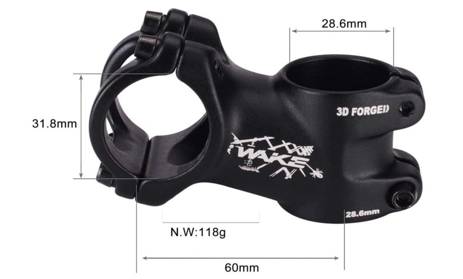 CYSKY Mostek Rowerowy 17° 31,8 60-130mm MTB, Górski, Szosowy, BMX