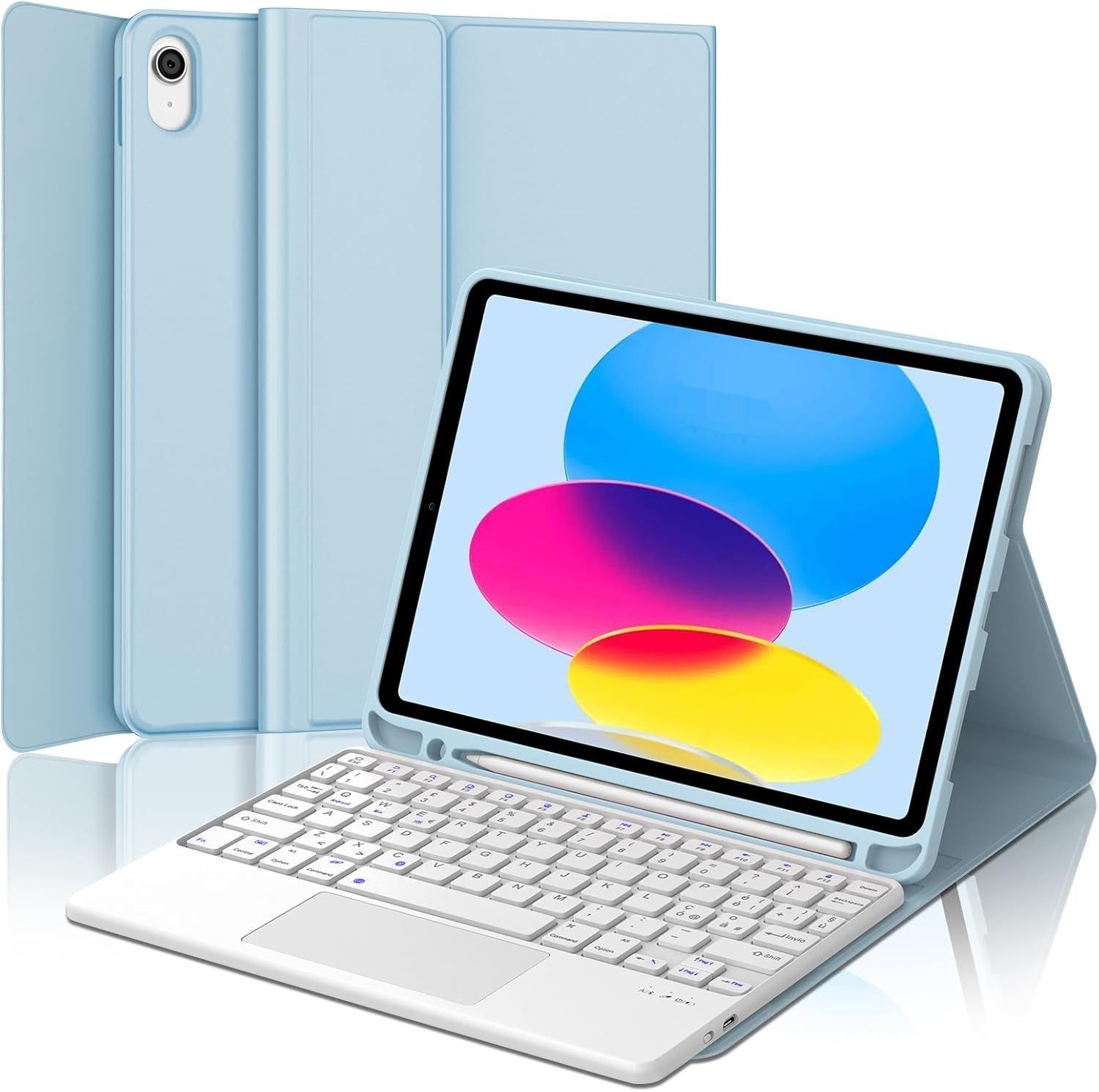 JADEMALL Klawiatura z Touchpadem iPad A16 11&quot; Niebieski