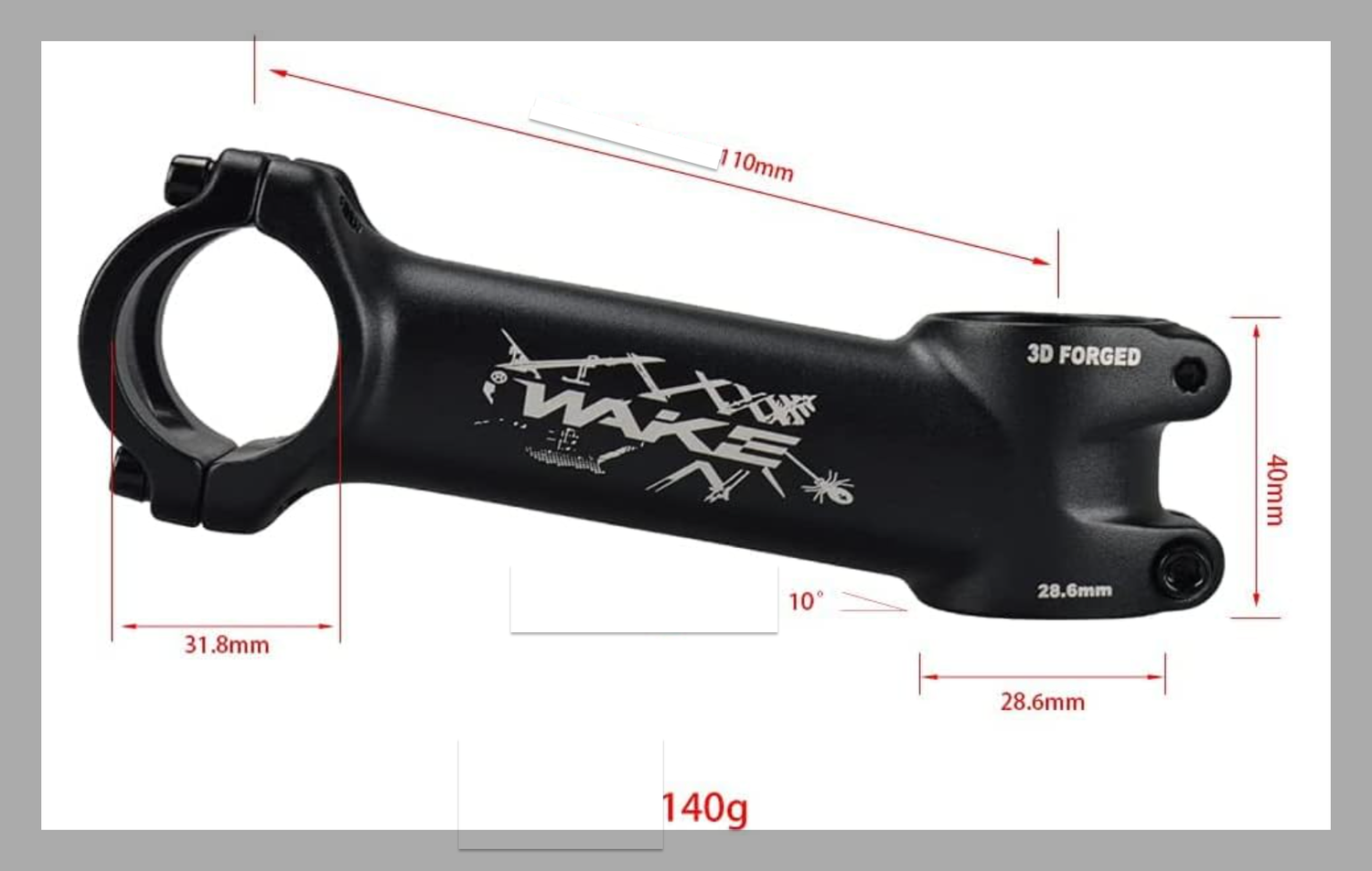 CYSKY Wspornik Kierownicy 31,8mm do MTB, BMX, Roweru Szosowego, Kolarstwa
