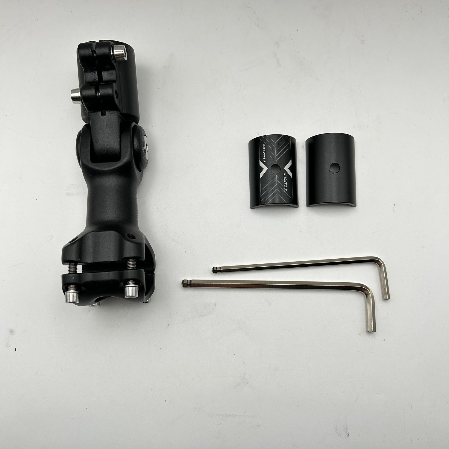 CYSKY Regulowany wspornik kierownicy, 31,8, 80 mm, 0-90 stopni, MTB, czarny