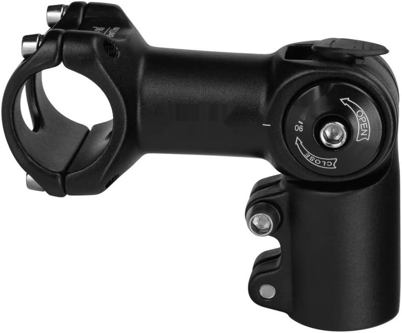 CYSKY Regulowany wspornik kierownicy, 31,8, 80 mm, 0-90 stopni, MTB, czarny