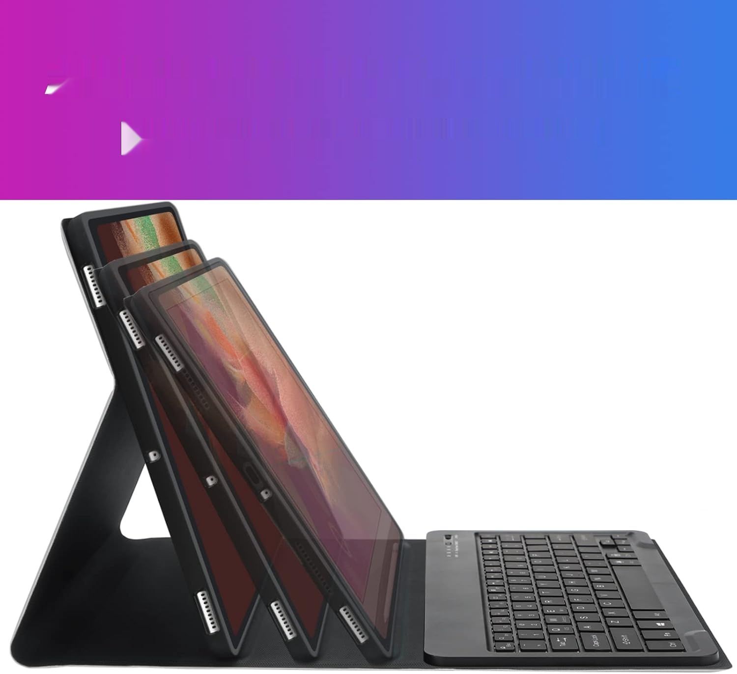 JADEMALL Etui z Klawiaturą do Samsung Tab S8 Plus/S7 FE/S7+ Plus 12.4