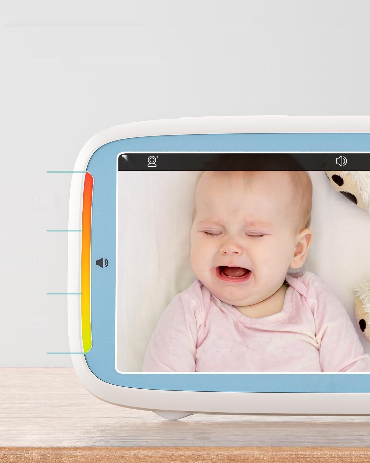 BOIFUN Monitor Dla Dzieci, 360° Kamera, 5&quot; Ekran IPS, 3050 mAh, Zoom 3X