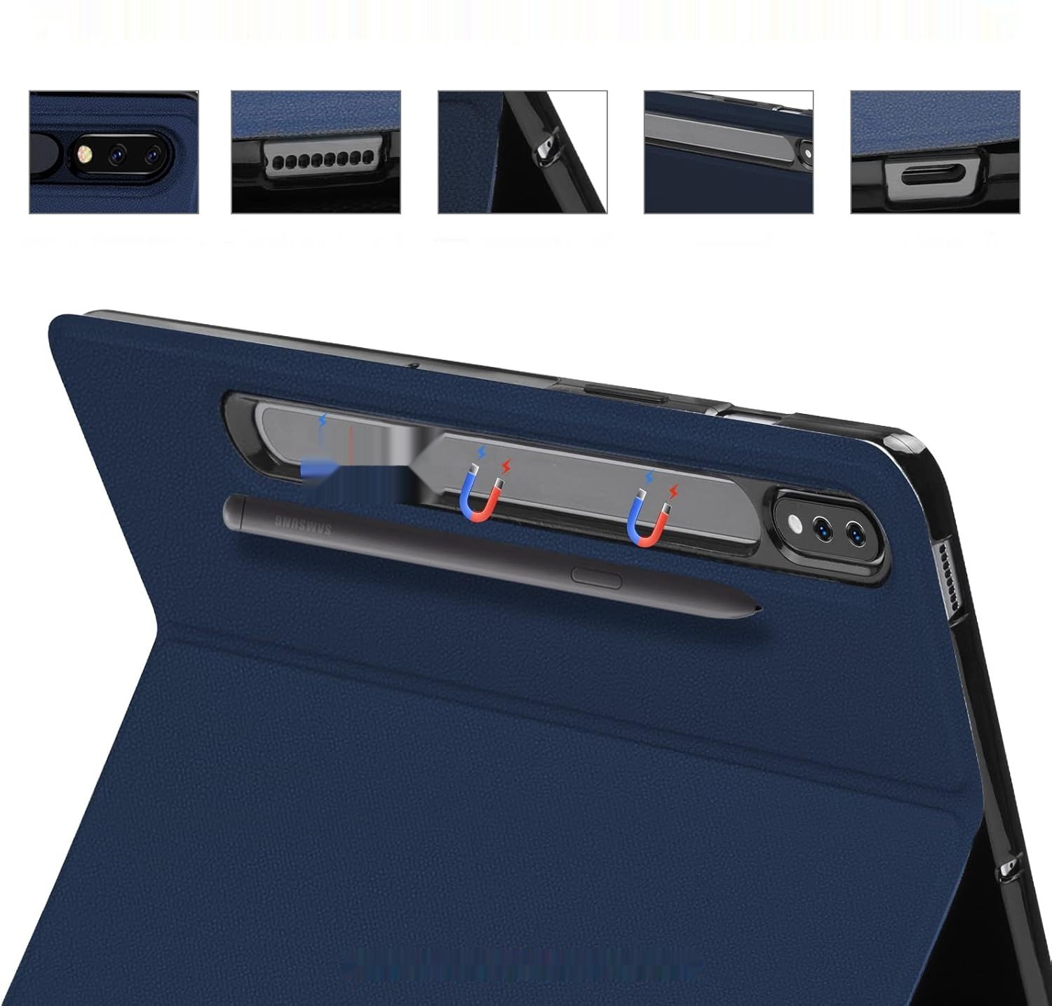 JADEMALL Etui z Klawiaturą do Samsung Tab S8 Plus/S7 FE/S7+ Plus 12.4