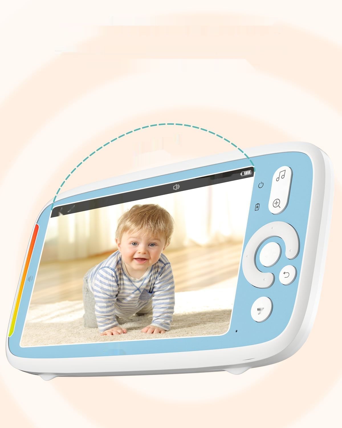 BOIFUN Monitor Dla Dzieci, 360° Kamera, 5&quot; Ekran IPS, 3050 mAh, Zoom 3X