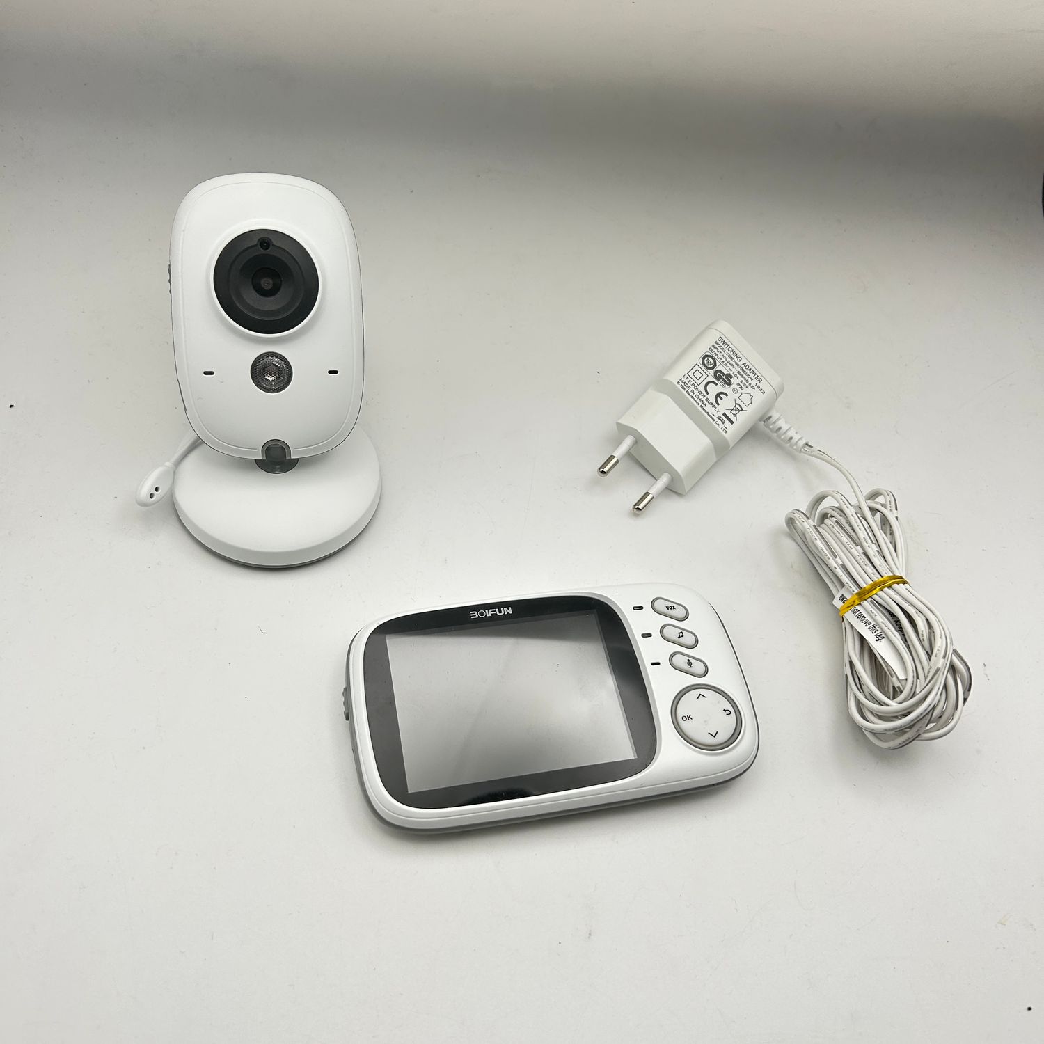 BOIFUN Niania z 2 Kamerami 720P IPS, Zoom 3X, Noktowizor, Bez WiFi
