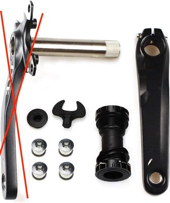 CYSKY Zestaw korb rowerowych 170mm 104 BCD do MTB BMX Rowery szosowe