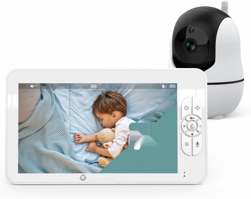 Babystar Babyphone 7&quot; 1080P LCD, 4000mAh, Nocne, Dwukierunkowa, VOX.