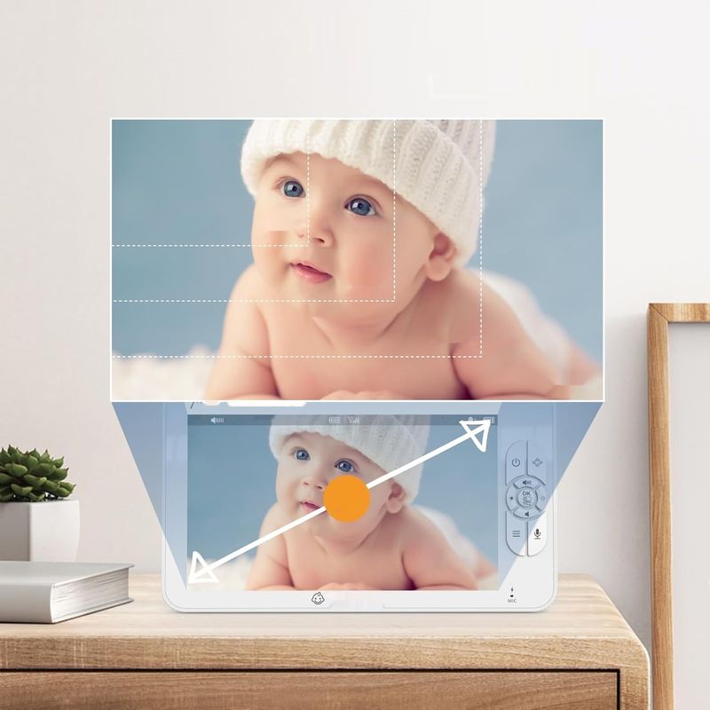 Babystar Babyphone 7" 1080P LCD, 4000mAh, Nocne, Dwukierunkowa, VOX.