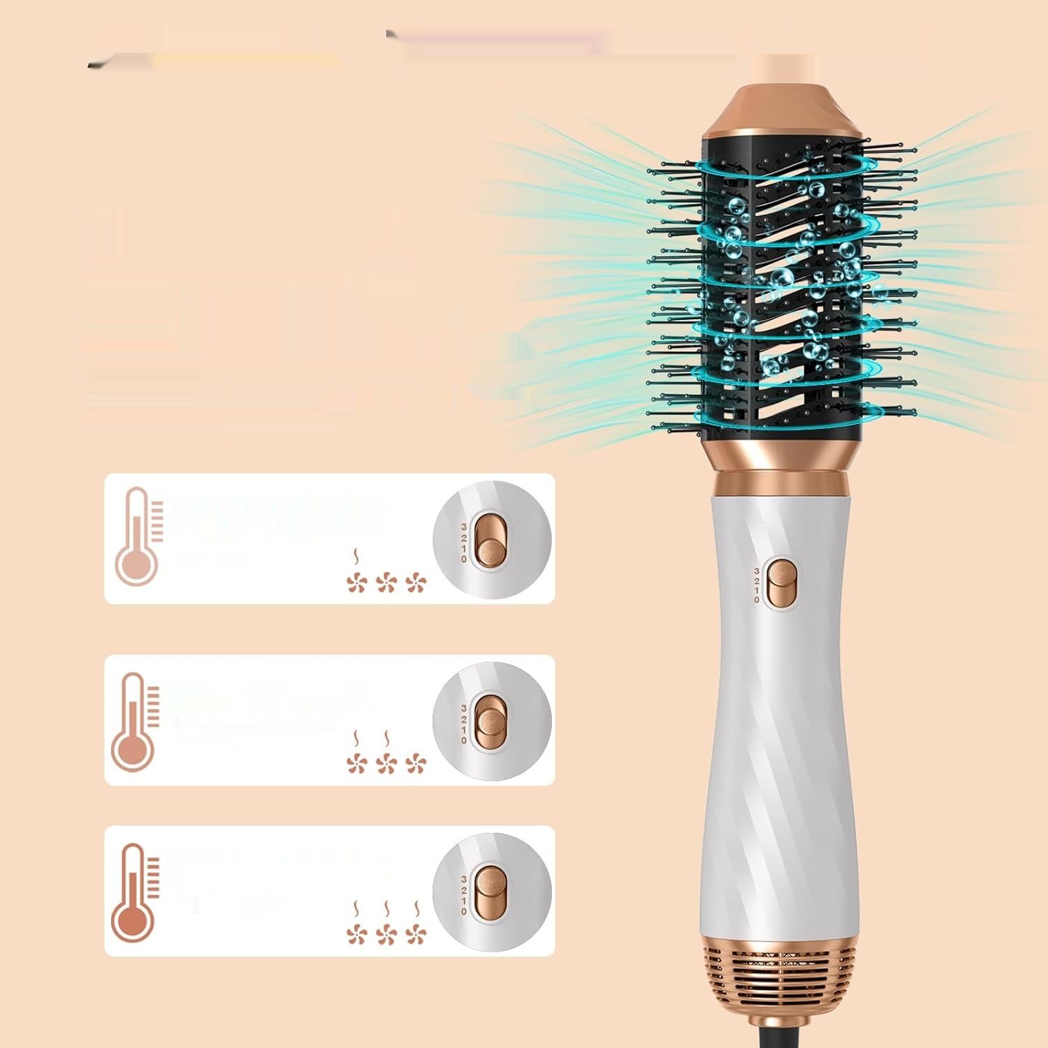 Hot Air Styler UKLISS 6-w-1, Gorący Szczotka Suszarka, Negatywny Jonowy