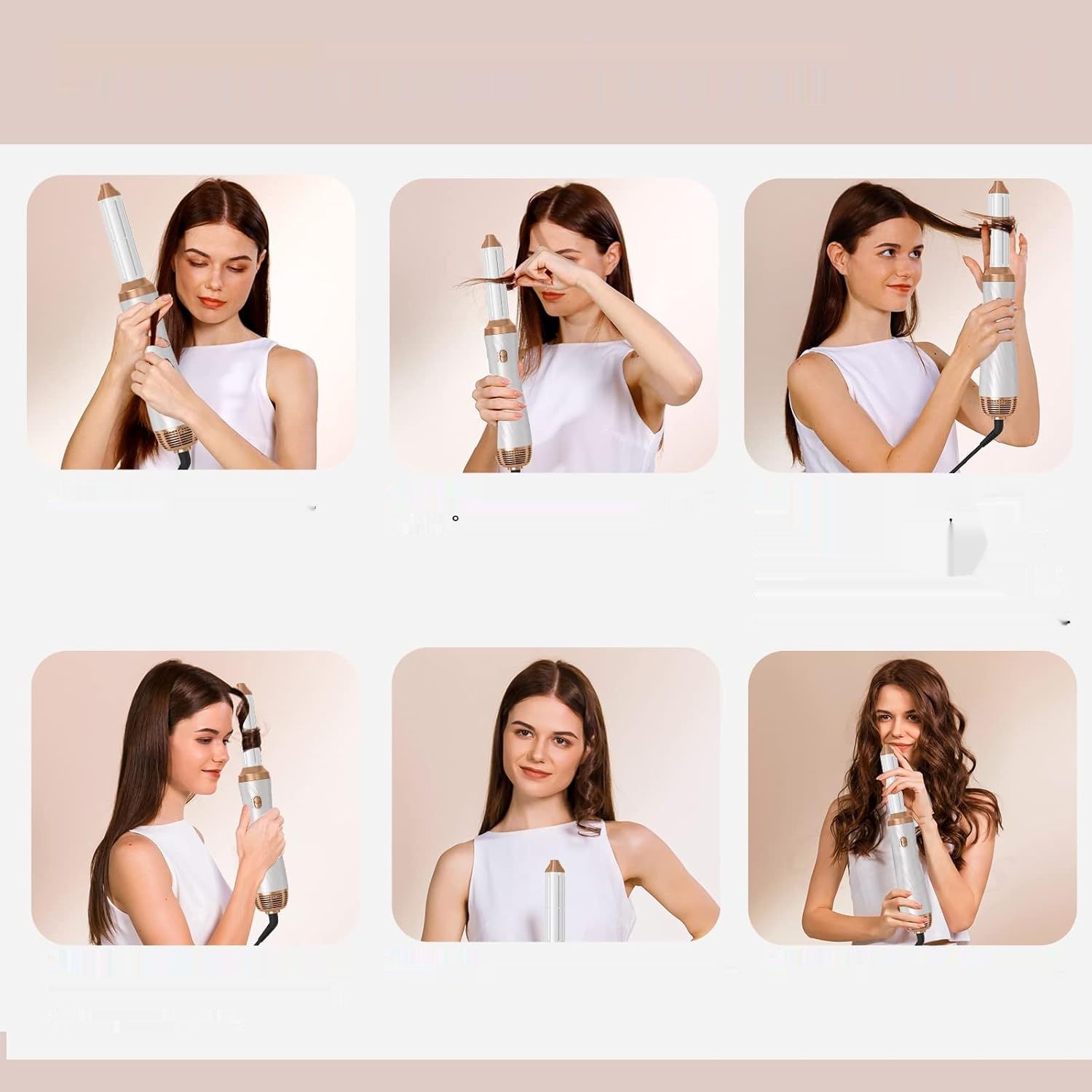 Hot Air Styler UKLISS 6-w-1, Gorący Szczotka Suszarka, Negatywny Jonowy